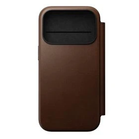 Nomad Funda Tipo Cartera/ Libro de Cuero Moderna iPhone 17 Pro Marrón