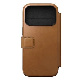 Nomad Funda Tipo Cartera/ Libro de Cuero Moderna  iPhone 17 Pro English Tan