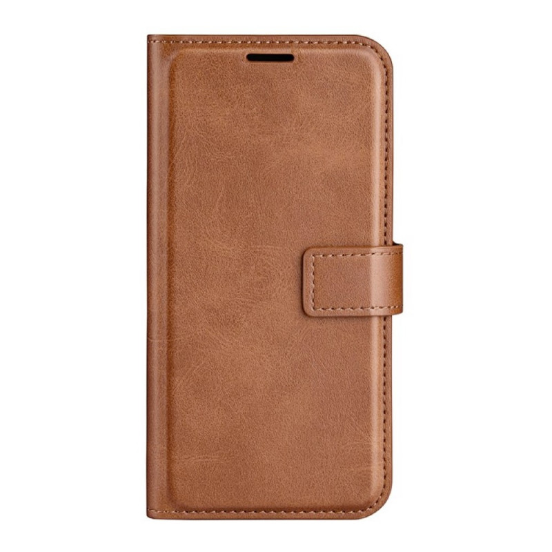 Casecentive Leather Wallet case with closure iPhone 14 Pro brown