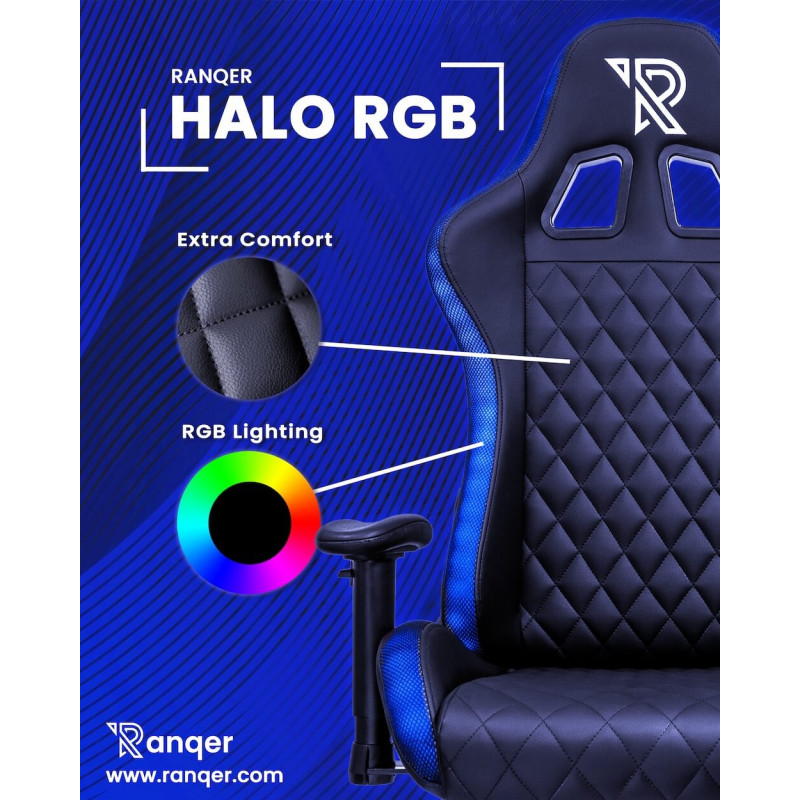 Ranqer Halo silla gaming RBG / LED negro