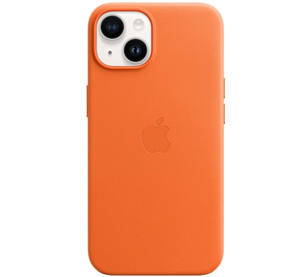 Apple leather case iPhone 14 Orange