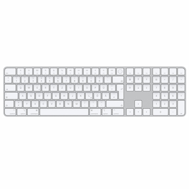 Apple Magic Keyboard Numeric With Touch ID QWERTZ White