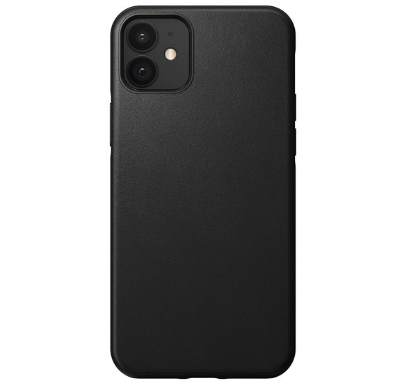 Nomad Rugged Leather Case iPhone 12 Mini zwart
