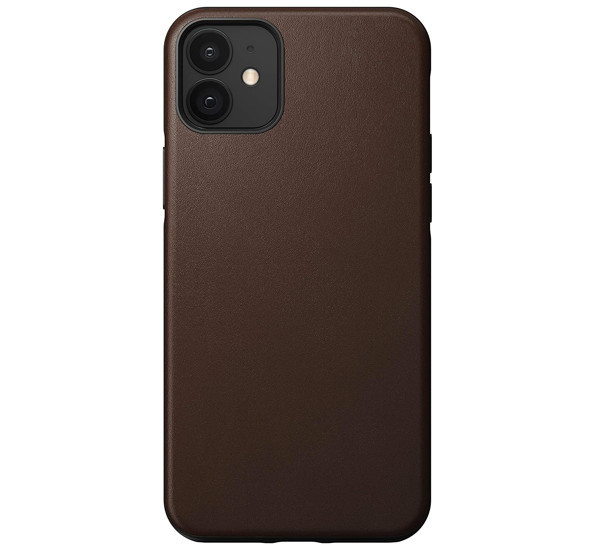 Nomad Rugged Leather Case iPhone 12 Mini bruin