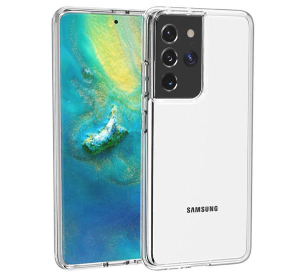 Casecentive Shockproof case Samsung Galaxy S21 Ultra transparant