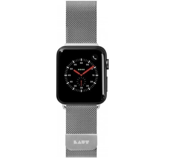 LAUT Steel Loop Apple Watch 42mm / 44mm / 45mm / 49mm zilver