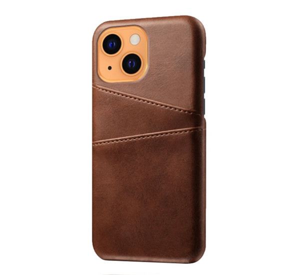 Casecentive Leren Wallet Back case iPhone 13 bruin