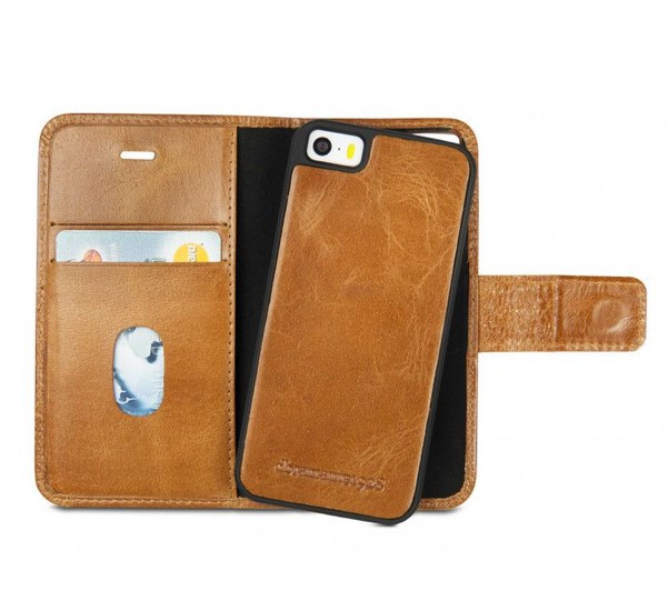 dbramante1928 leren wallet case iPhone 5(S) / SE tan