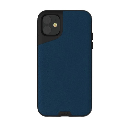 Mous Contour Leather iPhone 11 blauw