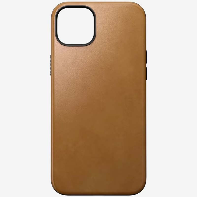 Nomad moderna funda de piel magsafe iPhone 15 Plus bronceado