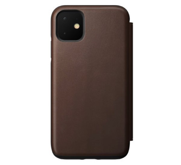 Nomad Rugged Folio Leather Case iPhone 11 bruin