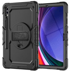 Casecentive Handstrap Pro Hardcase with strap Galaxy Tab A9 Plus black
