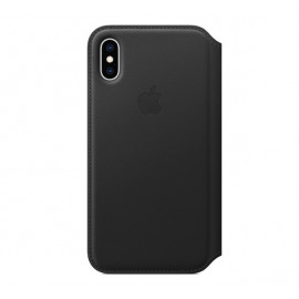 Apple leather Folio case iPhone XS Black
