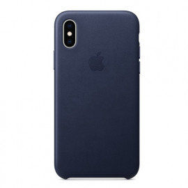 Apple leather case iPhone XS Max Midnight Blue