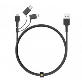 Aukey 3-in-1 kabel USB-A naar USB-C Micro USB en lightning 1.2m