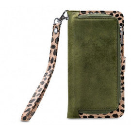 Mobilize 2in1 Gelly Wallet Zipper Case iPhone 6/6S/7/8 Plus olijf/leopard