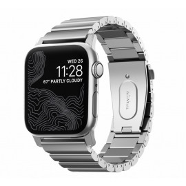 Nomad Titanium strap Apple watch 42 / 44 mm zilver