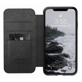 Nomad Rugged Case Folio Leather iPhone XS Max zwart