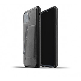 Mujjo Leather Wallet Case iPhone 11 Pro Max zwart