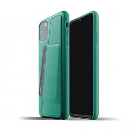 Mujjo Leather Wallet Case iPhone 11 Pro Max groen