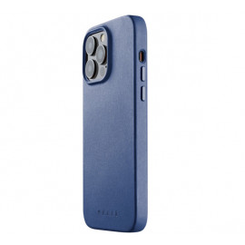 Mujjo Leather Case with MagSafe iPhone 14 Plus blue