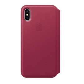Apple leather folio case iPhone X / XS pink