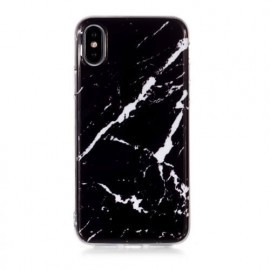 Casecentive Slim Hardcase Marble iPhone X / XS zwart