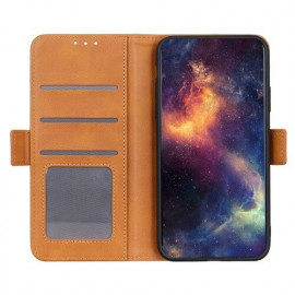 Casecentive Magnetische Leren Wallet case Galaxy S20 tan