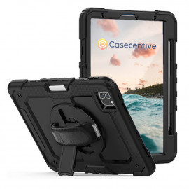 Casecentive Handstrap Pro Hardcase met handvat iPad Pro 12.9" 2021 / 2020 / 2018 zwart