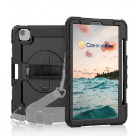 Casecentive Handstrap Pro Hardcase met handvat iPad Air 10.9 2020 / 2022 zwart