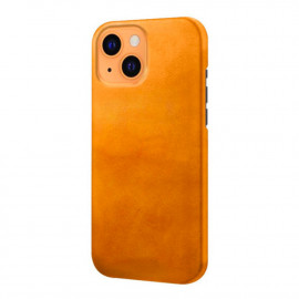 Casecentive Leather Back case iPhone 14 Plus tan