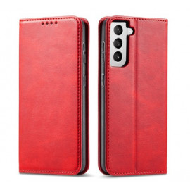 Casecentive Leren Wallet case Luxe Samsung Galaxy S21 Plus rood