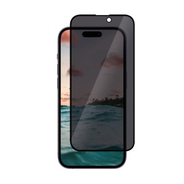 Casecentive Privacy Glass Screenprotector 3D full cover iPhone 15 Pro