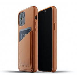 Mujjo Leather Wallet Case iPhone 12 / iPhone 12 Pro bruin