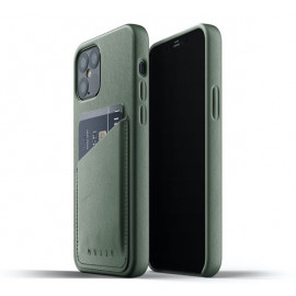 Mujjo Leather Wallet Case iPhone 12 / iPhone 12 Pro groen