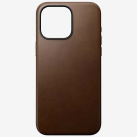 Nomad moderna funda de piel magsafe iPhone 15 Pro Max marrón