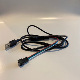 Ranqer RGB cable de alimentación a USB con enchufe primer modelo V1 negro