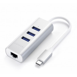 Satechi Type-C Ethernet USB 3.0 Adapter zilver