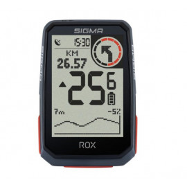 Sigma ROX 4.0 GPS fietscomputer zwart HR + CAD/Snel Sensor Top Mount Set