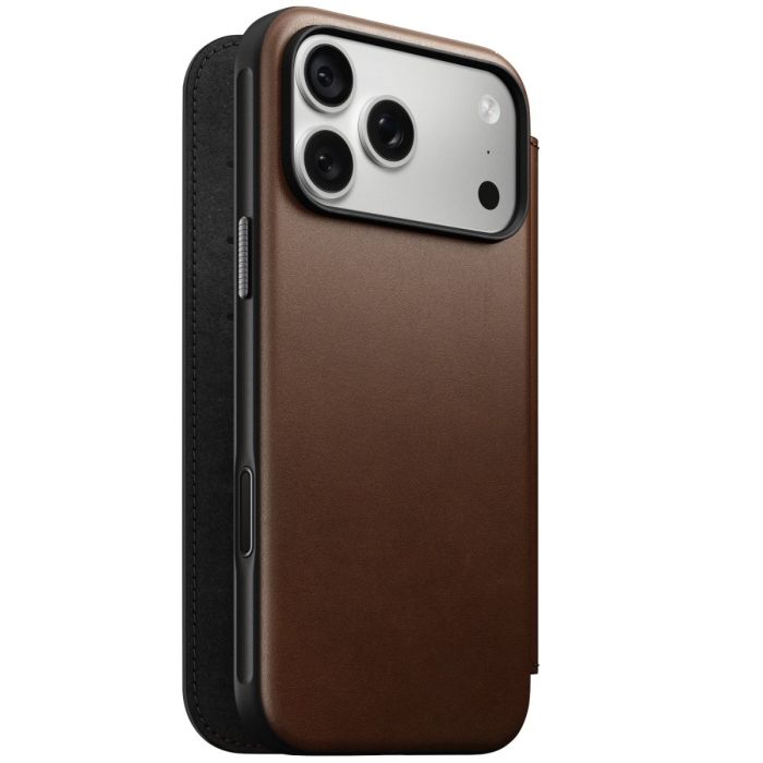 Nomad Modern Camino Funda Folio de Piel iPhone 18 Pro Max Marrón