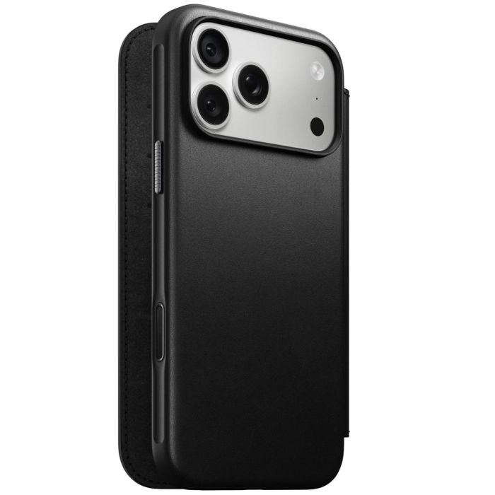 Nomad Modern Camino Funda Folio de Piel iPhone 18 Pro Negra