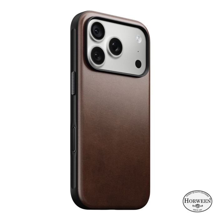 Nomad Funda Modern de Piel Horween iPhone 18 Pro Rustic Brown