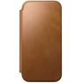 Nomad Funda Tipo Cartera/ Libro de Cuero Moderna iPhone 17 Pro Max English Tan sticky