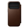 Nomad Funda Tipo Cartera/ Libro de Cuero Moderna iPhone 17 Pro Marrón sticky
