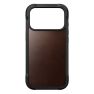 Nomad Funda de Cuero Resistente iPhone 17 Pro Rustic Brown Horween sticky