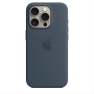 Apple Funda de Silicona MagSafe iPhone 15 Pro Max Storm Blue sticky