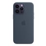Apple Silicone MagSafe Case iPhone 14 Pro Max Storm Blue sticky