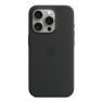 Apple Funda Silicona MagSafe iPhone 15 Pro Negro sticky