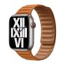 Apple Leather Link Correa para Apple Watch M/L 38mm / 40mm / 41mm / 42mm Golden Brown sticky