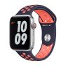 Apple Nike Sport Band Apple Watch 38mm / 40mm / 41mm / 42mm Blue Black / Bright Mango sticky